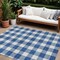 Edge Collections - 8' x 10' - Blue - Durable Plaid Area Rug for Indoor and Outdoor Use - 1 Piece